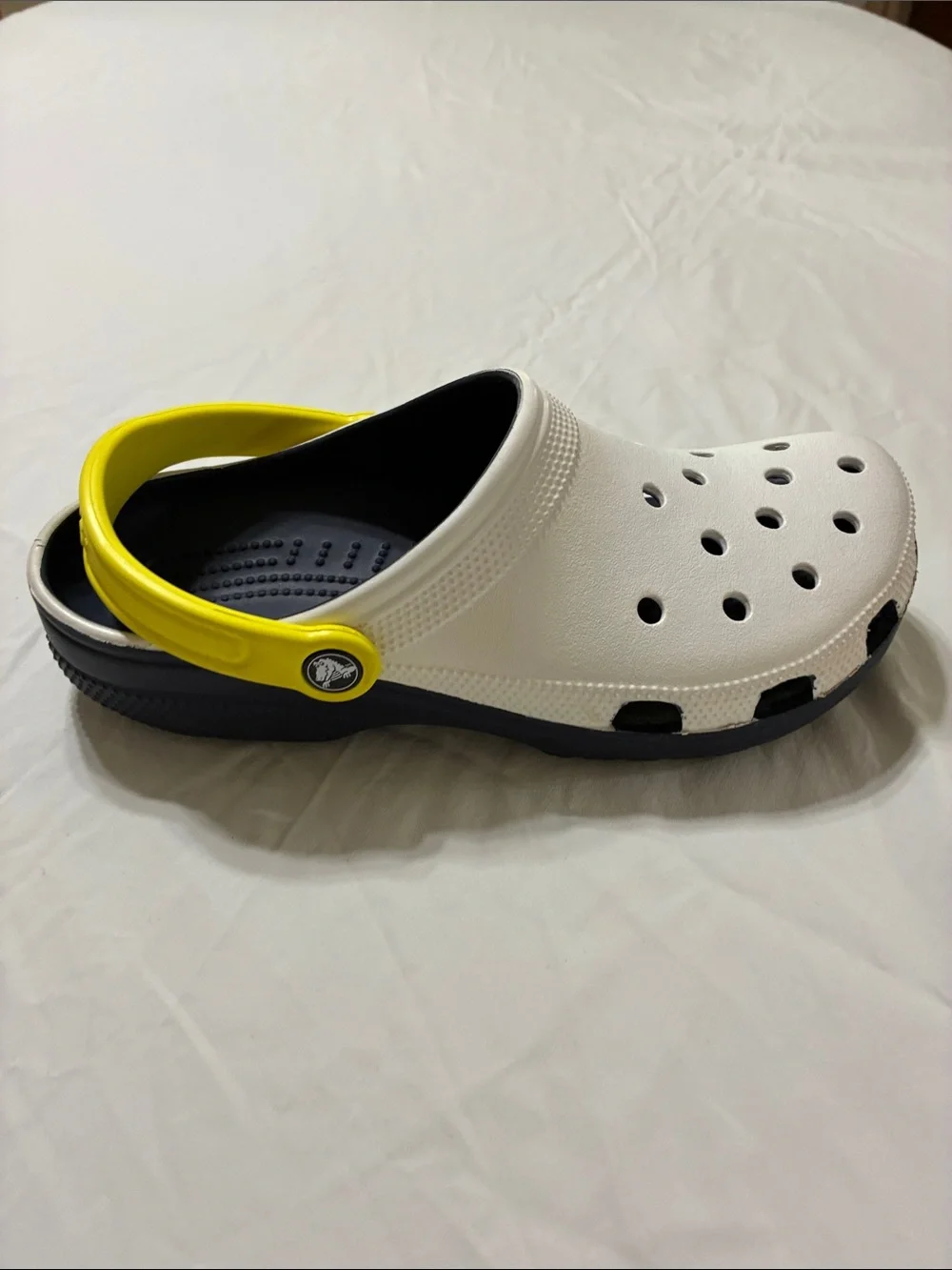 Unisex Crocs Classic Sport Clog (Navy/White/Yellow)